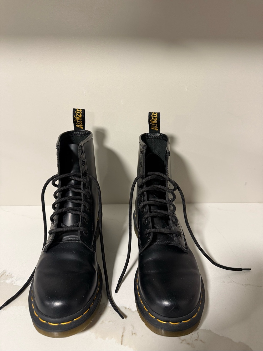 Dr. Martens classic Black Leather Lace-Up Boots